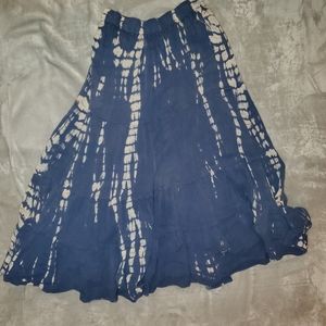 Tie-dye Blue and White Reba skirt